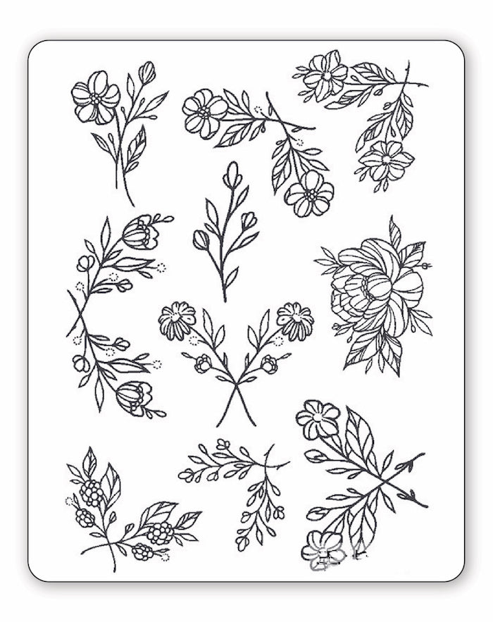 (10 Tattoos) Wild Garden - Semi-Permanent Tattoos