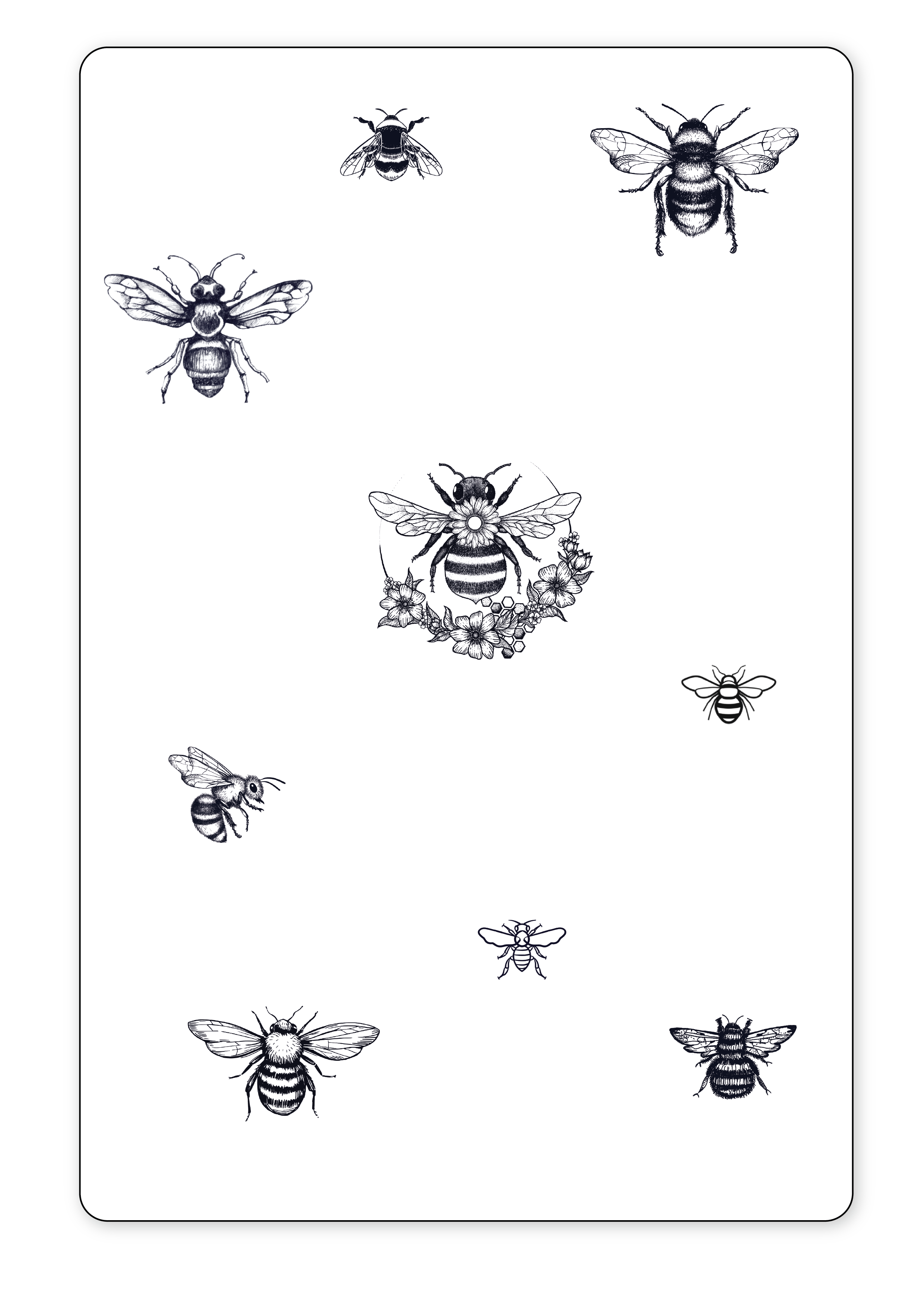 (9 Tattoos) Bee Kind - Semi-Permanent Tattoos