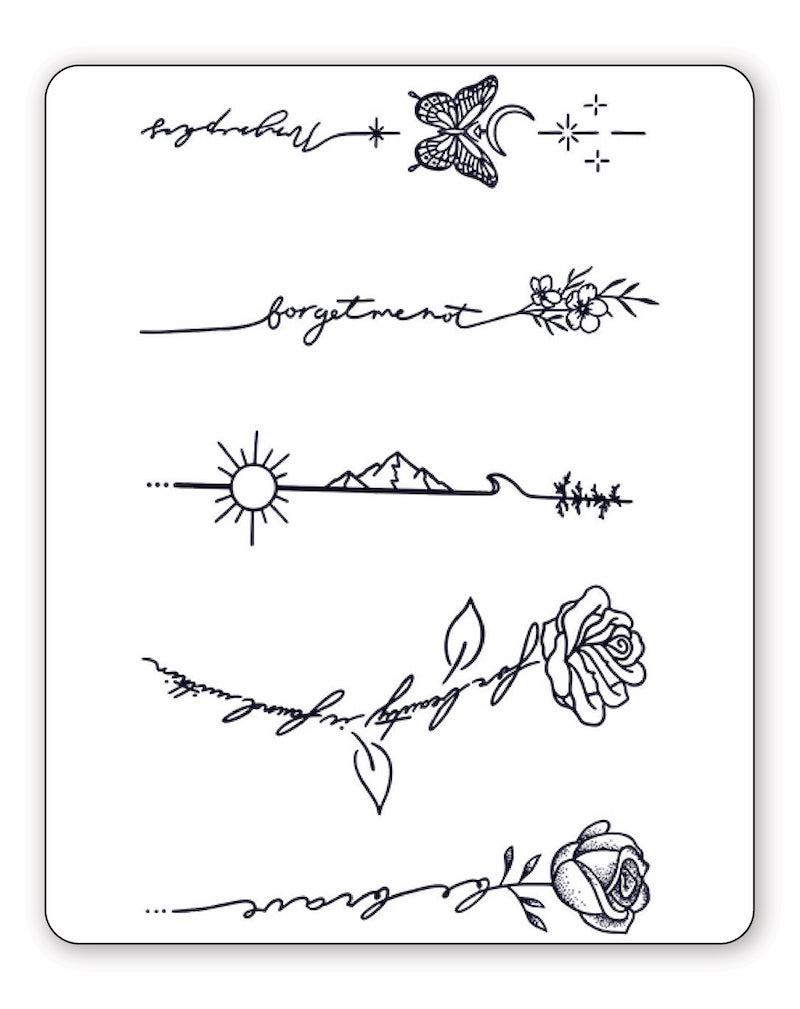 (5 Tattoos) Life is Beautiful - Semi-Permanent Tattoos